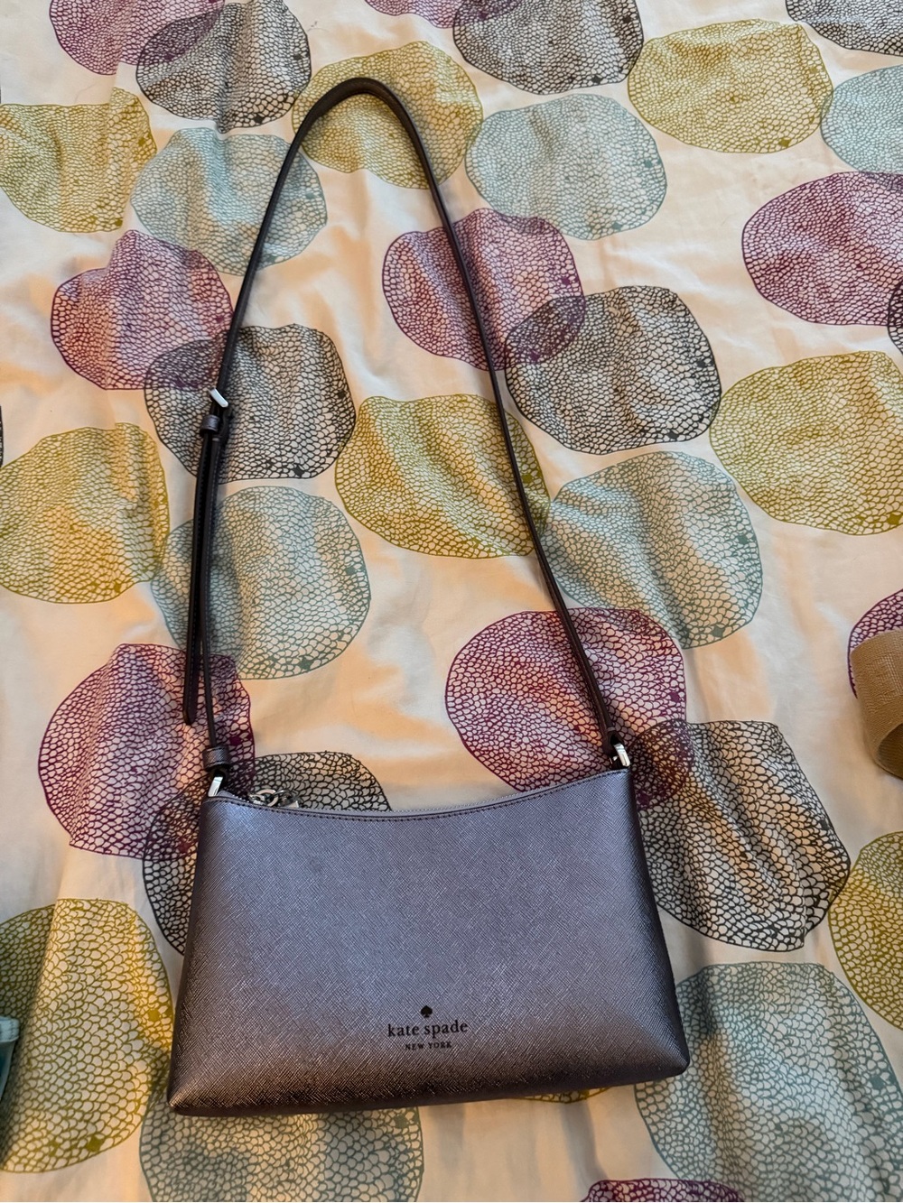 kate spade Silver Metallic Crossbody Shoulder Bag